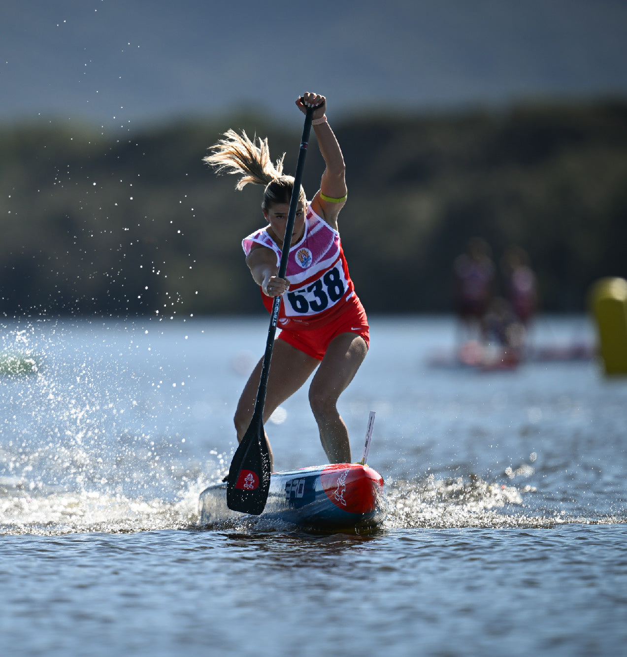 Cecilia Pampinella racing the 100 m Sprint final on Lago di Paola