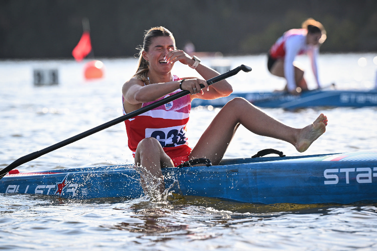 Cecilia Pampinella celebrates her first senior world title